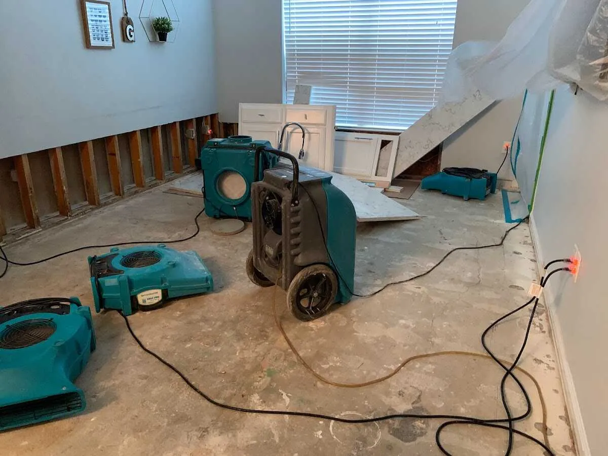Dehumidifier in flood-cut room for Water Extraction & Removal in Palmdale